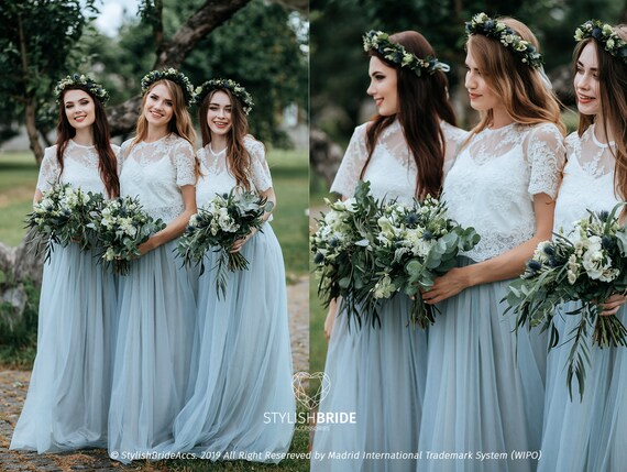 dusty blue bridesmaid dresses