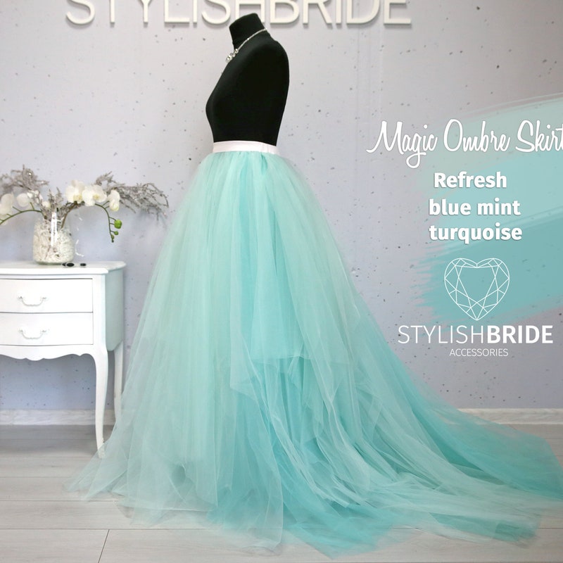 Chiffon Dress with Rhinestone-Adorned V-Neck Mint Green Plus Size