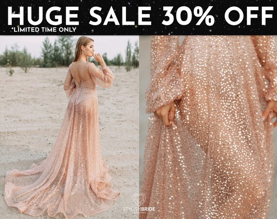 rose gold boho dress