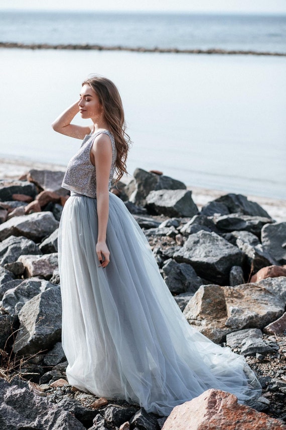 Teal White Blue Ombre Wedding Dress Pale Blue Wedding Gown US Pale Blue/Ash Blue Teal White Blue Ombre Wedding Dress Pale Blue Wedding Gown US Pale Blue/Ash Blue