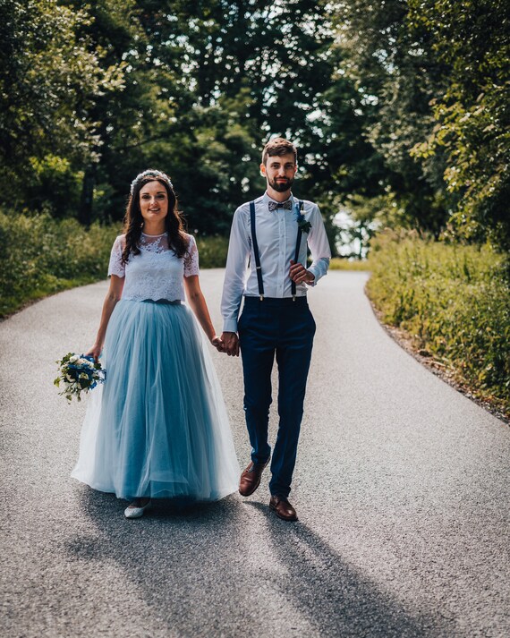 Blue ombre wedding dress sale