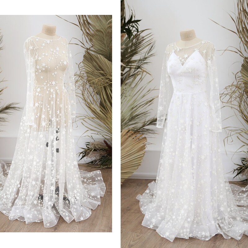 Star Wedding Dress Etsy