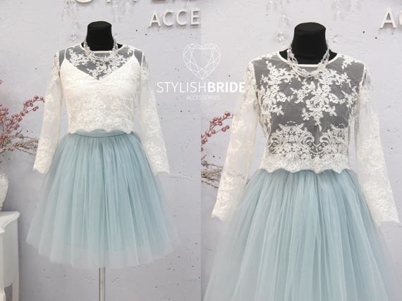 lace top tulle skirt