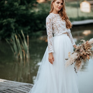 Alice Lux Bridal Separates: Fay Tulle Skirt With Train and Lux - Etsy