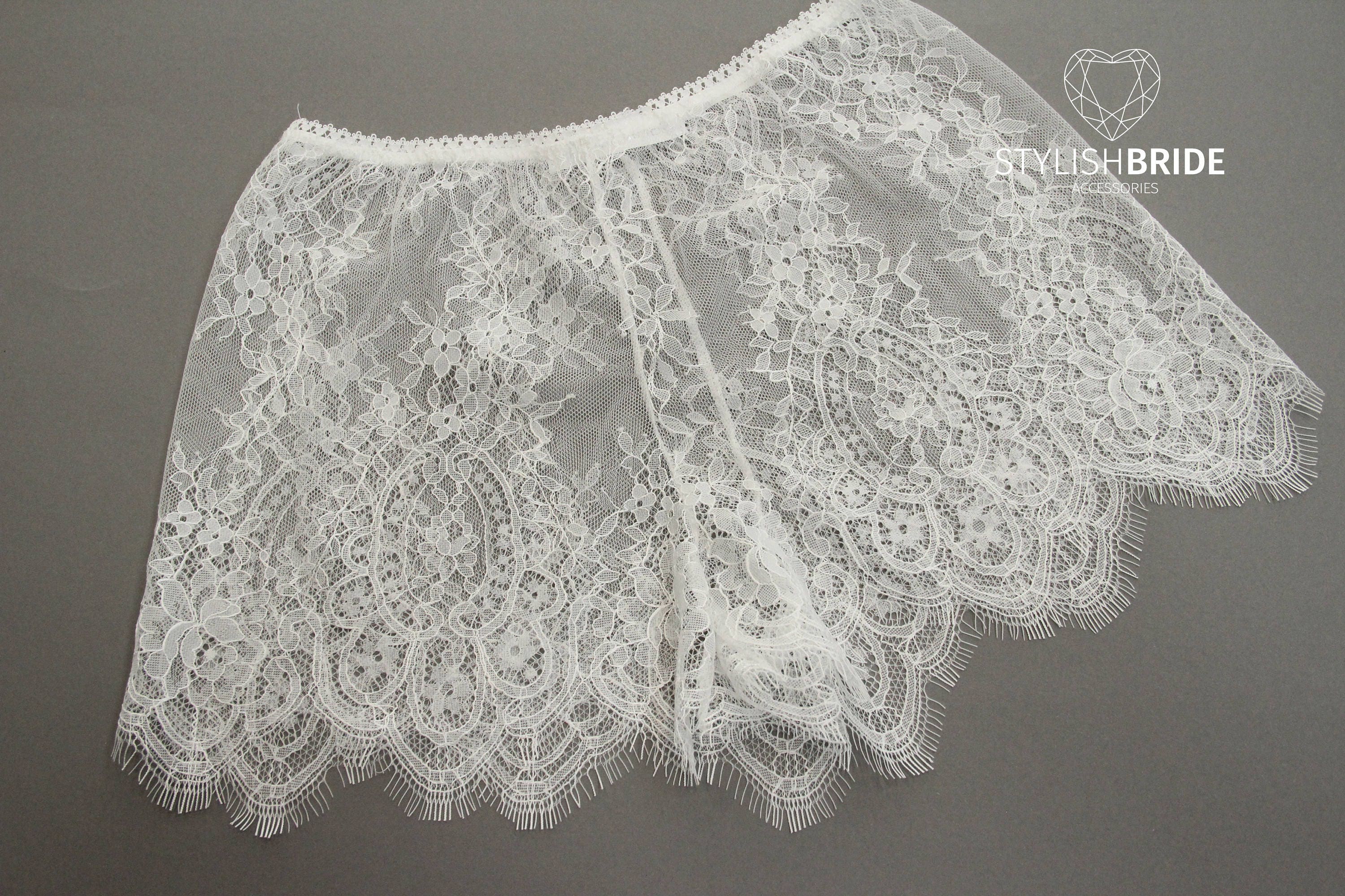 Lace Shorts & Crop Top Wedding pajamas lace silk set pajama Etsy