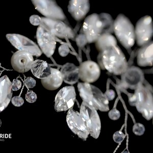 Crystal Wedding Hair Vine, New Rustic collection by Stylishbrideaccs, Hair Vine, Crystal Hair Accessories, Crystal Vine, Bridal Hairpiece image 2