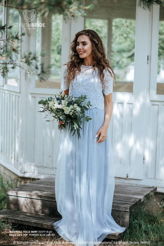 Dusty Blue + Ivory Wedding with Chic Tuxedo Style! | Friar Tux