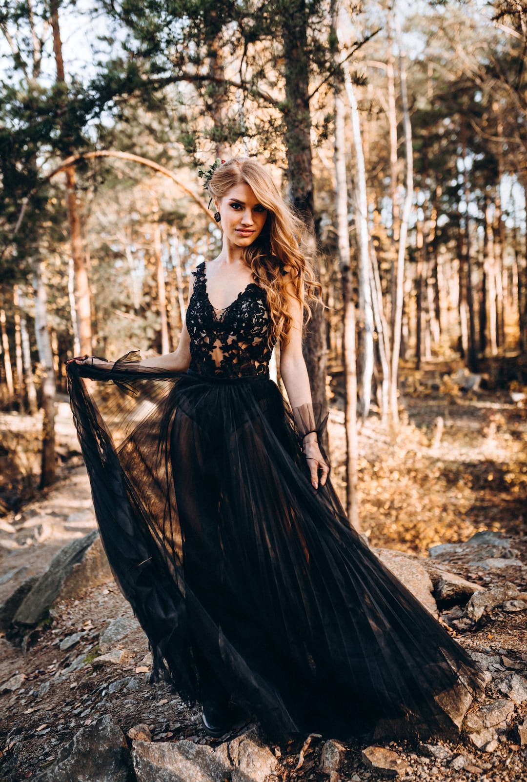 パーティードレス Sleeveless Pleated-Skirt Lace-Trim Dress il_1080xN.6569263589_rf4z.jpg
