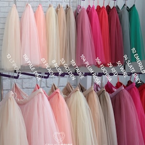 Fay Tulle Skirt Hi Quality 150 colors, Short Medium or Long Tulle Skirt, Maxi or Midi Tulle Skirt, Bridesmaid Tutu Skirt Dotted soft tulle 画像 2
