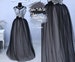 Black Storm Ombré Wedding Tulle Skirt, handmade bridal black white ivory dress, Wedding or Evening Trendy Separates Lace top and Tulle skirt 