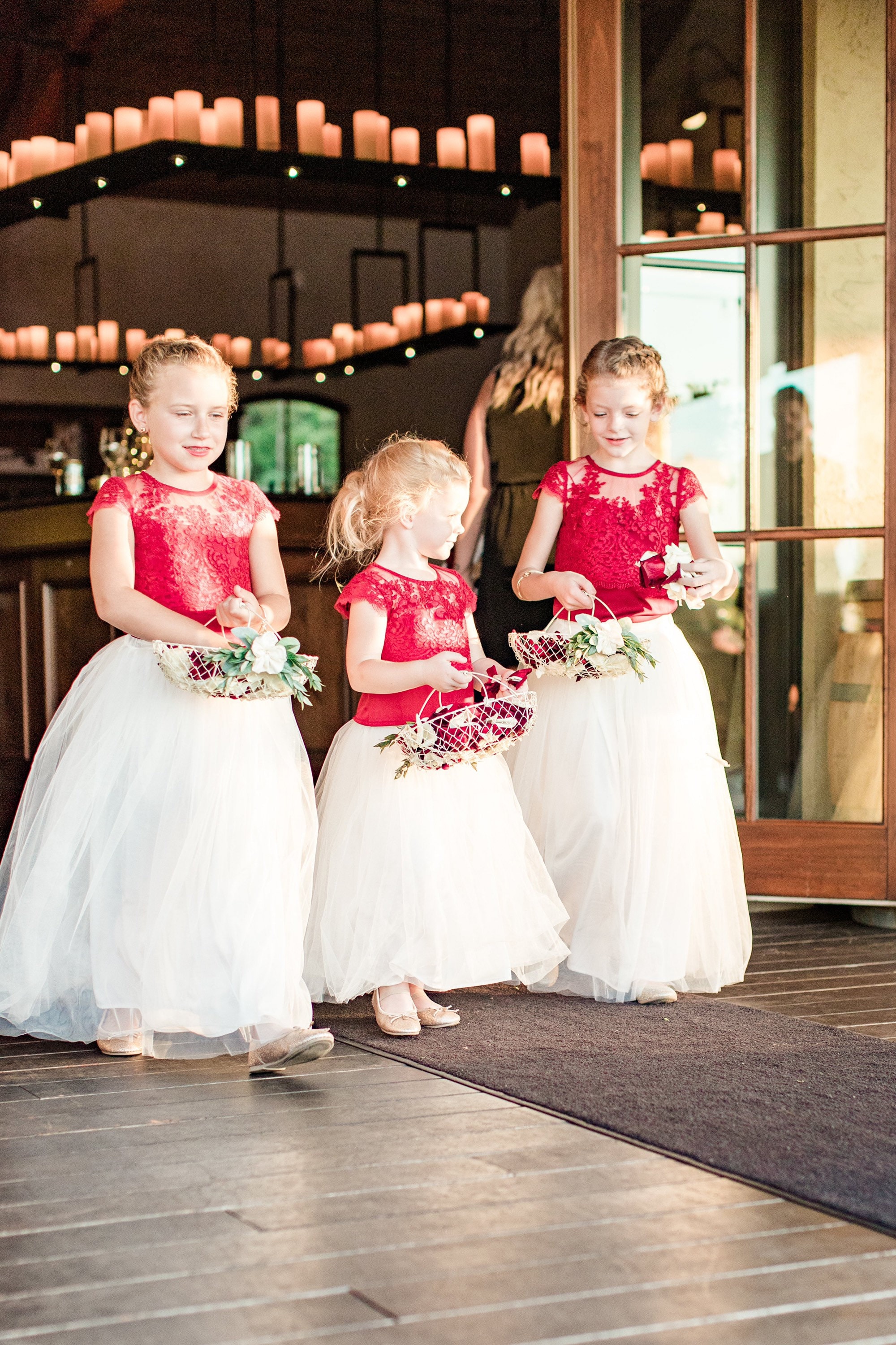 Red and Ivory Flower Girl Dresses Red Baby Lace Tops Ivory - Etsy