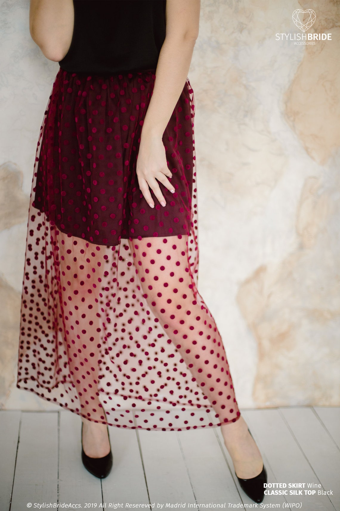 tulle skirt polka dot