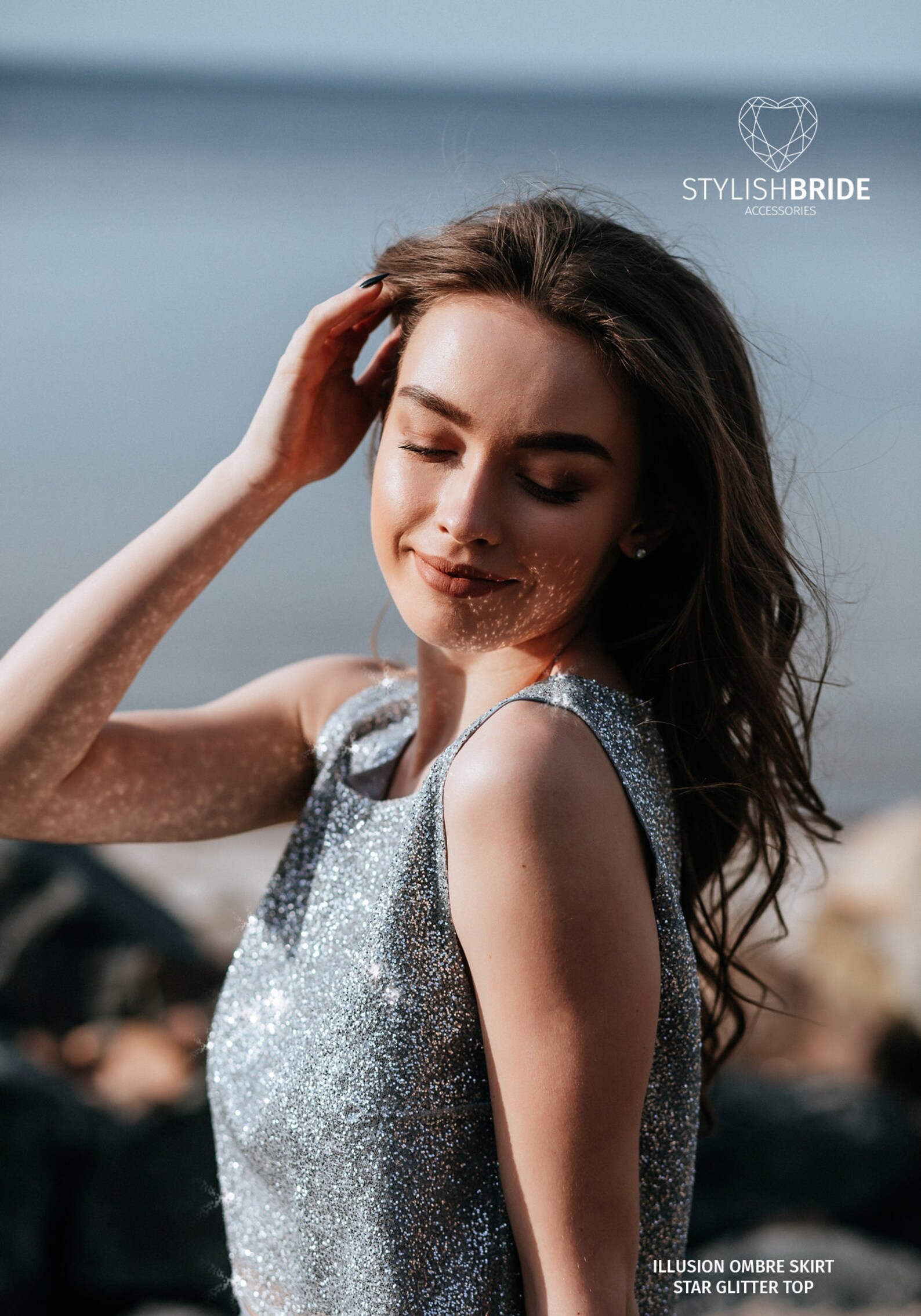 Illusion Ombre Dress Grey Glitter Star Boho Wedding Dress Etsy