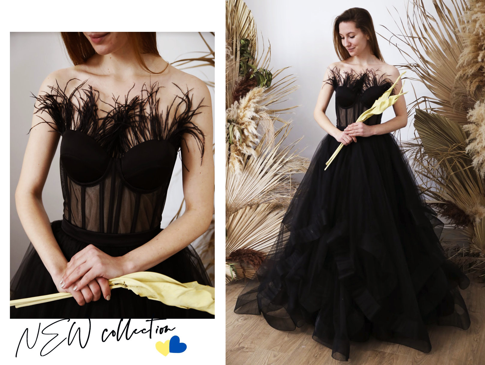 Black Ball Gown With Ruffles Etsy Canada