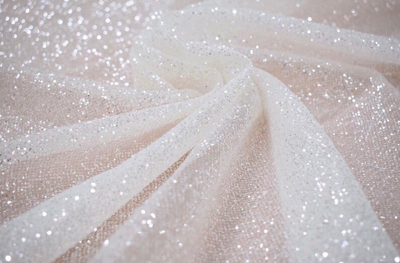 Shimmer Sparkle Glitter Fabric by the Yard Sand Glitter Etsy