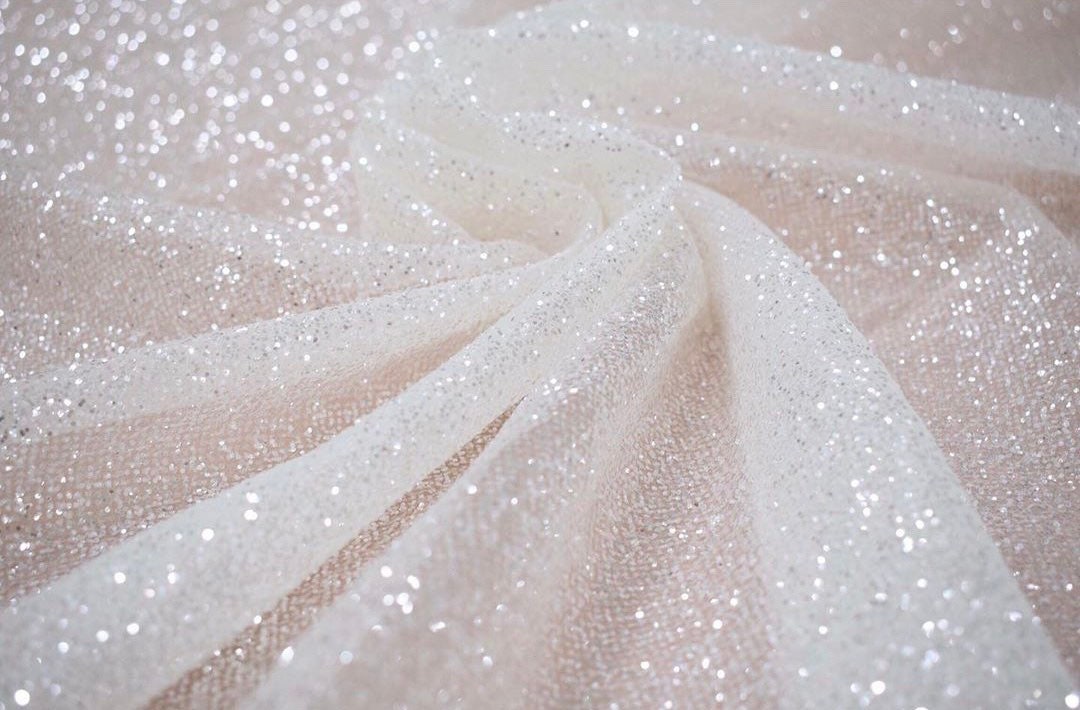 Shimmer Sparkle Glitter Fabric by the Yard Sand Glitter Etsy