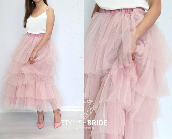 Tulle skirt with Ruffles tulle skirt 