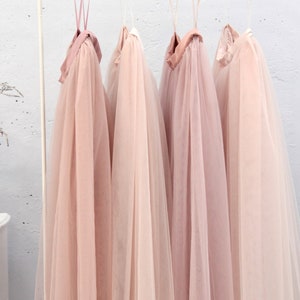 Blush Shiny Dress Tulle Set SEQUIN TOP and Tulle skirt, blush sequin top Bridesmaids Dress sequined top, Party Tulle BLUSH Pink Skirt image 2