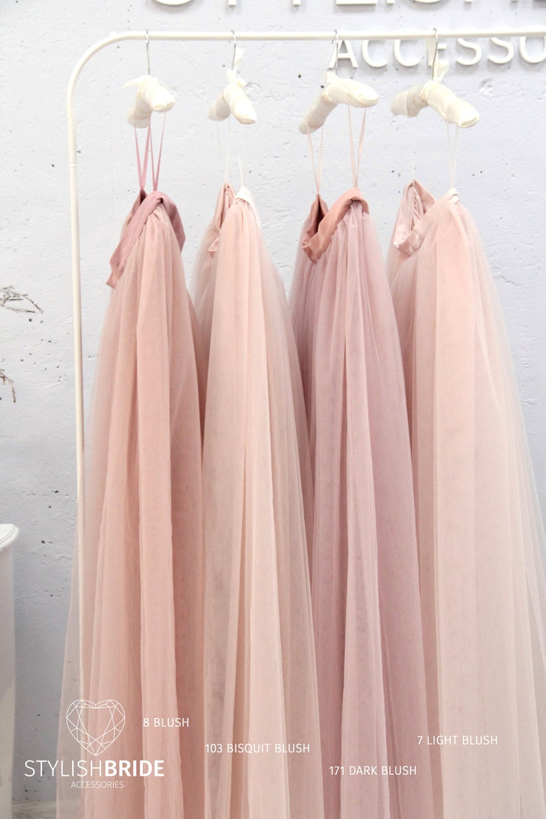 Blush Shiny Dress Tulle Set SEQUIN TOP and Tulle skirt, blush sequin top Bridesmaids Dress sequined top, Party Tulle BLUSH Pink Skirt image 2