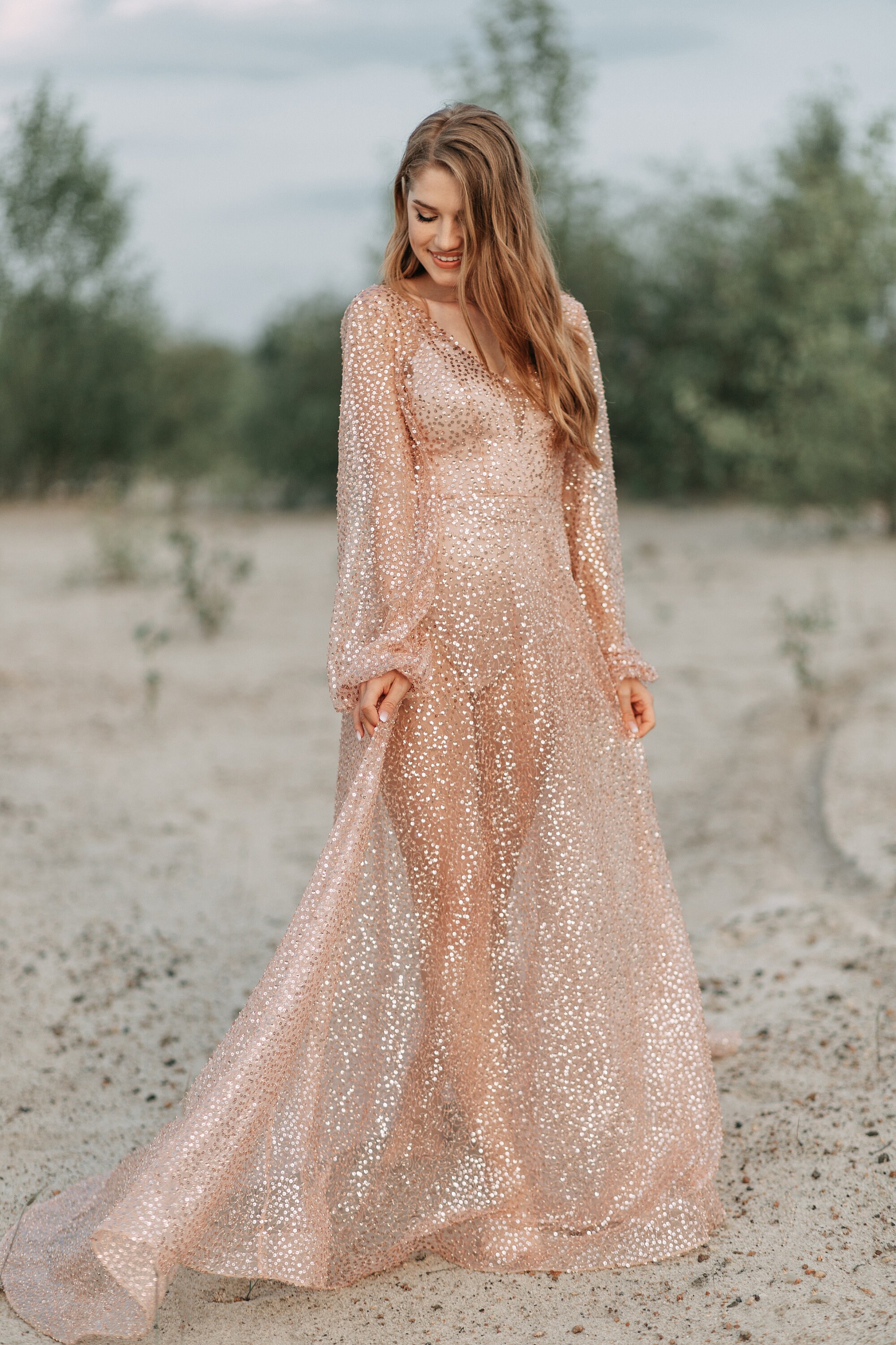 12 colors / Mermaid rose gold bridal dress sequin rose gold - Etsy Schweiz