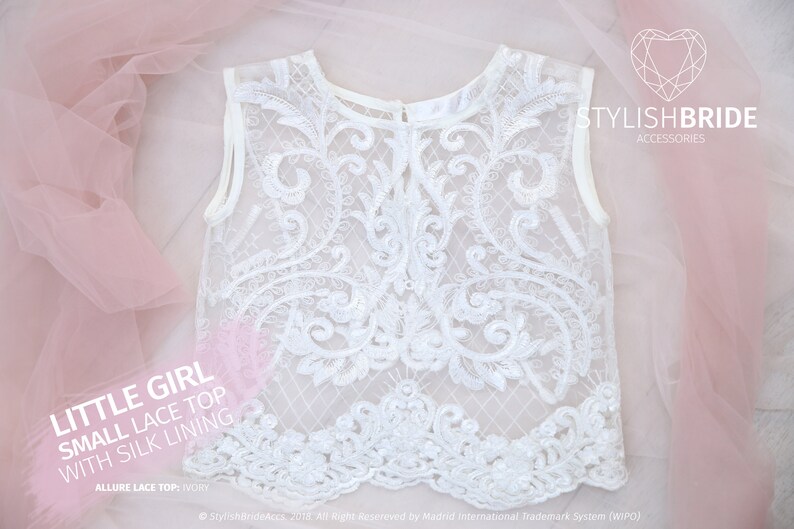 Allure Little Top for Flower Girl Baby Lace Crop Top Etsy