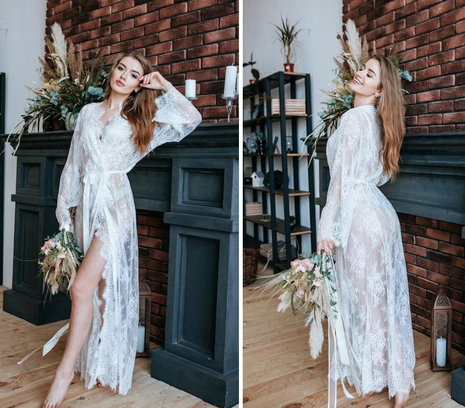 Lace Robe Etsy UK