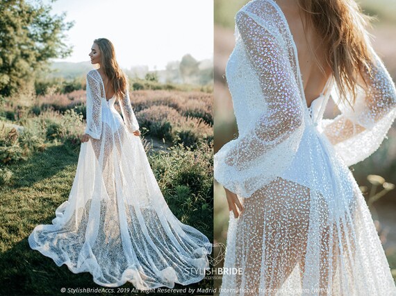 transparent sequin dress