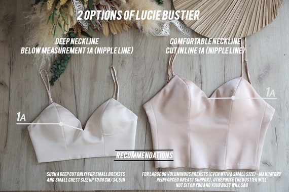 Lucie Bustier Silk Satin, Silk Corset, Bridal Bustier Top Low Back,  Sweetheart Shape, Wedding Underwear 