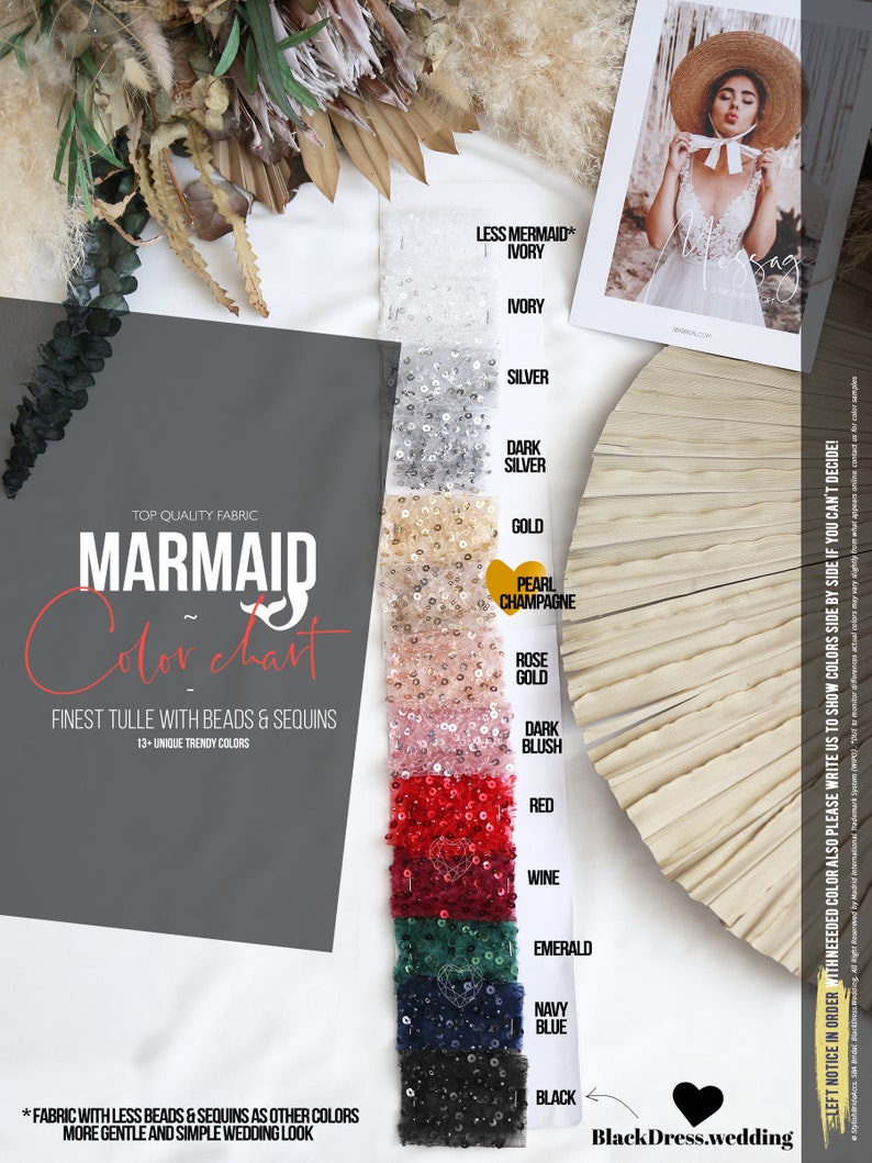 Transparent Ivory Mermaid Sequin Beaded Bridal Maxi Long Dress with Bodysuit, Luxury Prom Sparkle Ivory Wedding Dress, SBA image 7