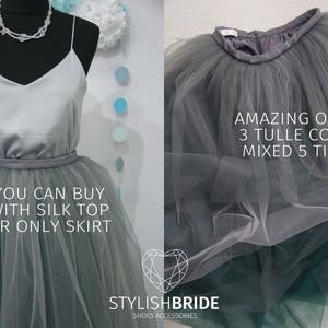 Storm Ombré Rok Bladgroen 7 Lagen Super Puff exclusieve handgemaakte lagen, Prom Dress Tule Rok, Tule Rok Kerstmis afbeelding 3