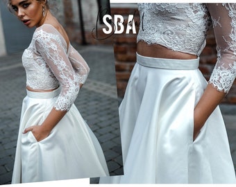 Additional Pockets -  Add Pockets to a Skirt, Personalized Bridal Skirt with pockets,