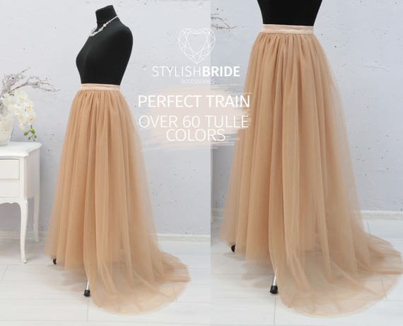 tulle skirt with train