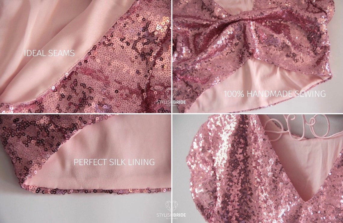 Sequin Puff Sleeve Rhinestone Knee-length Baby Girl Dress main image 1
