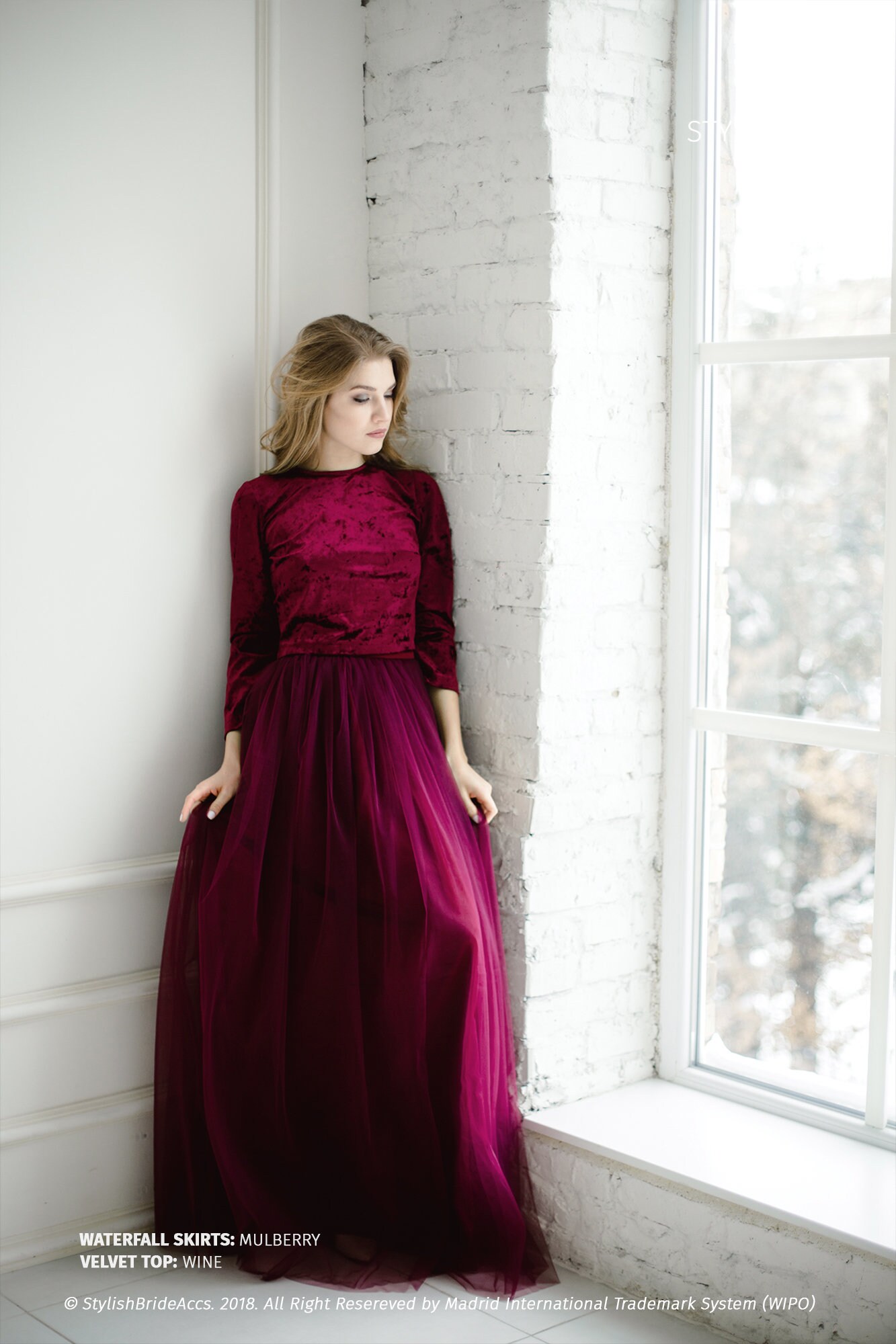 Wine Velvet Dress Velvet Wine Crop Top 