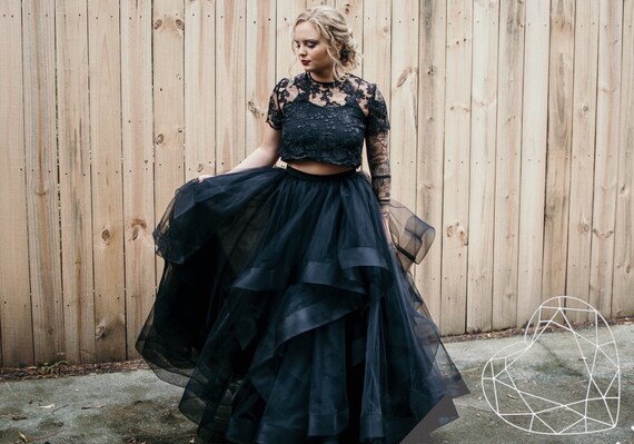 black engagement dress