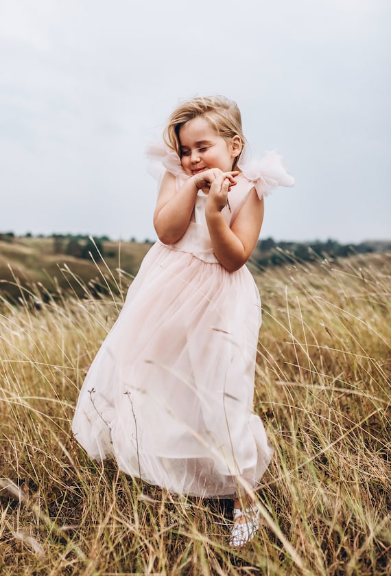 Girls Dress With Bow Design Girl Party Dress Birthday Dress Girl Suitable For Children Girls Dresses For Fall