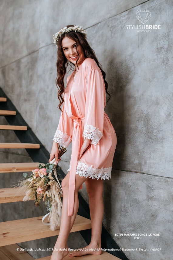 boho bridal robe