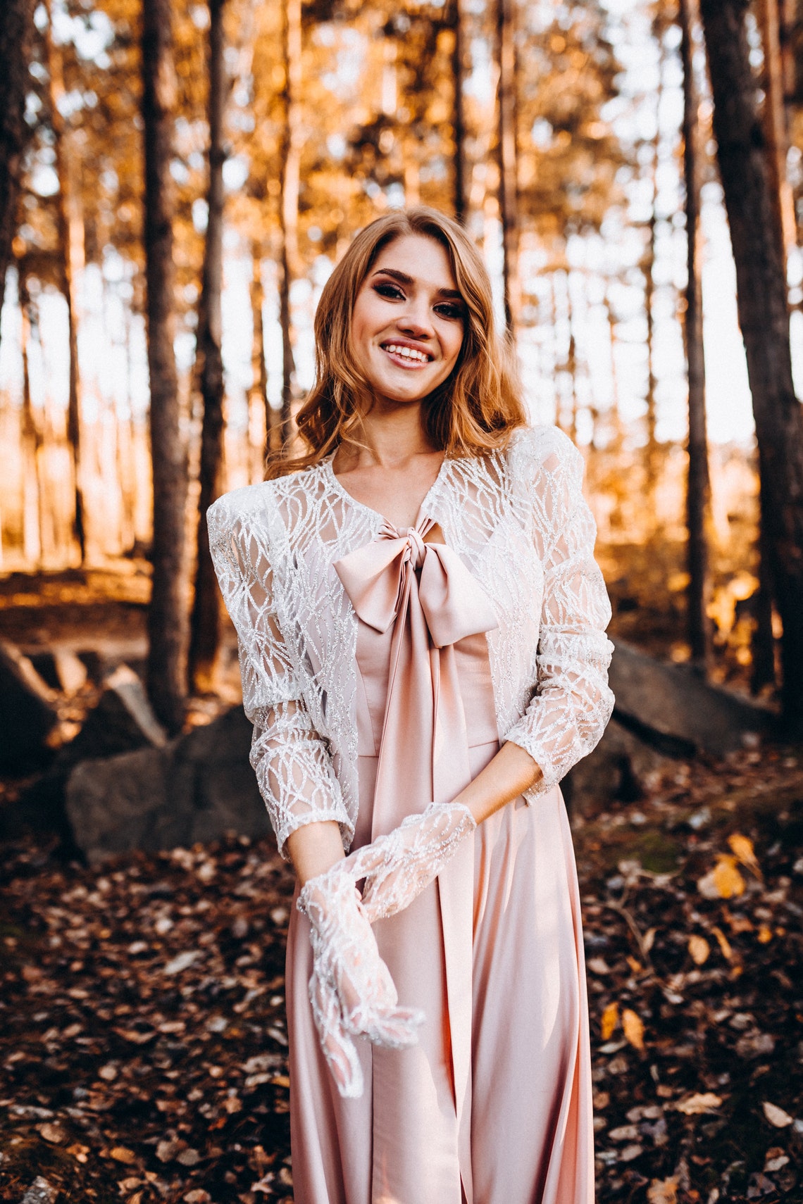 NEW Bridal glitter jacket with silk slip dress wedding Etsy