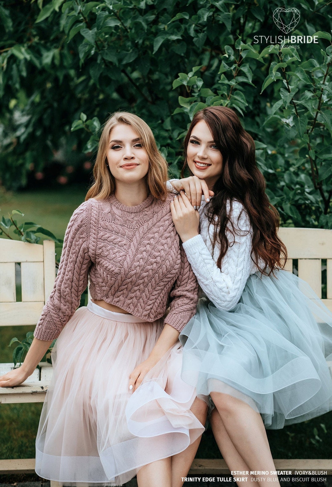 Tulle skirt shop and sweater wedding