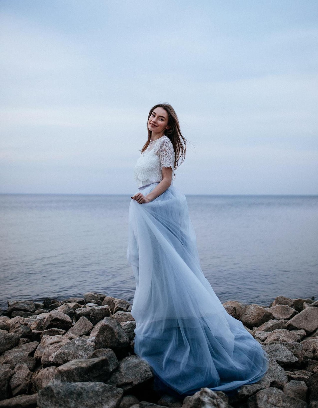 Abito Colorato Abito Sposa Sfumato Sposa Azzurri Abiti Da Sposa