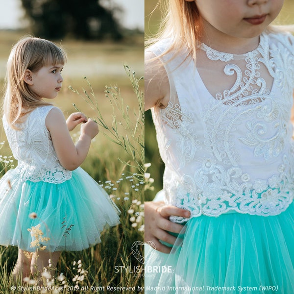 Blumenmädchen Tüllkleid 150 Farben, Baby Mädchenkleid, Boho Blumenmädchen, Baby Mädchen Kleid, Tüll Mädchenkleid, Geburtstagskindkleid