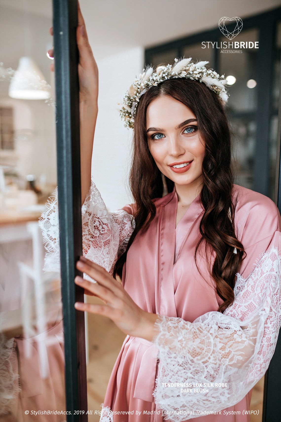 Dark Blush Silk Robe Tenderness Dark Blush Lux Bridal Robe Etsy