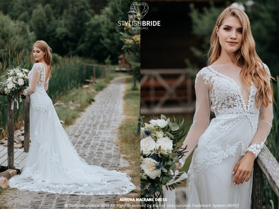 macrame wedding dress