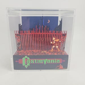 Castlevania Retro Video Game Diorama Cube