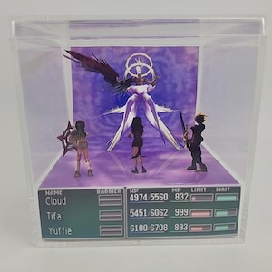 Final Fantasy 7 Retro Video Game Diorama Cube