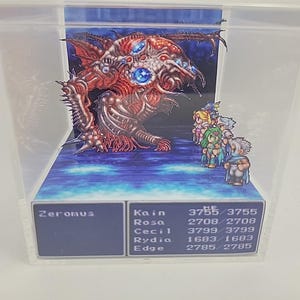 ファイナルファンタジー4 レトロビデオゲーム ジオラマキューブ
