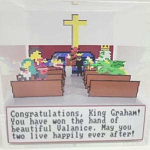 King's Quest II Romancing the Throne Retro Video Game Diorama Display Cube