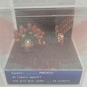 Final Fantasy 6 Retro Video Game Diorama Display Cube