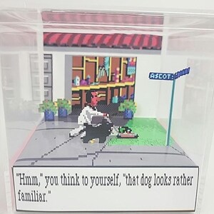 レジャースーツラリー2：愛を探して（間違った場所で）レトロビデオゲームジオラマディスプレイキューブ