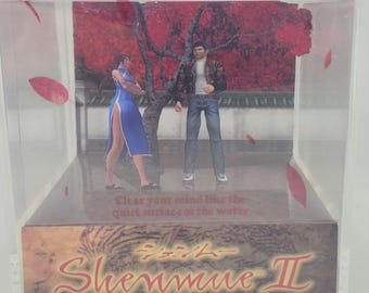 Cubo de exhibición de dioramas del videojuego retro Shenmue II "Catching Leaves"